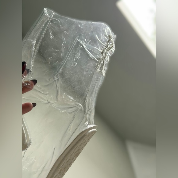 Vintage 60s Shoemate Clear Rain Shoe Covers Mid Century Mod High Heels Women 7/8 - Picture 10 of 11